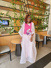 Load image into Gallery viewer, The Pink Embroidered Organdy Boubou