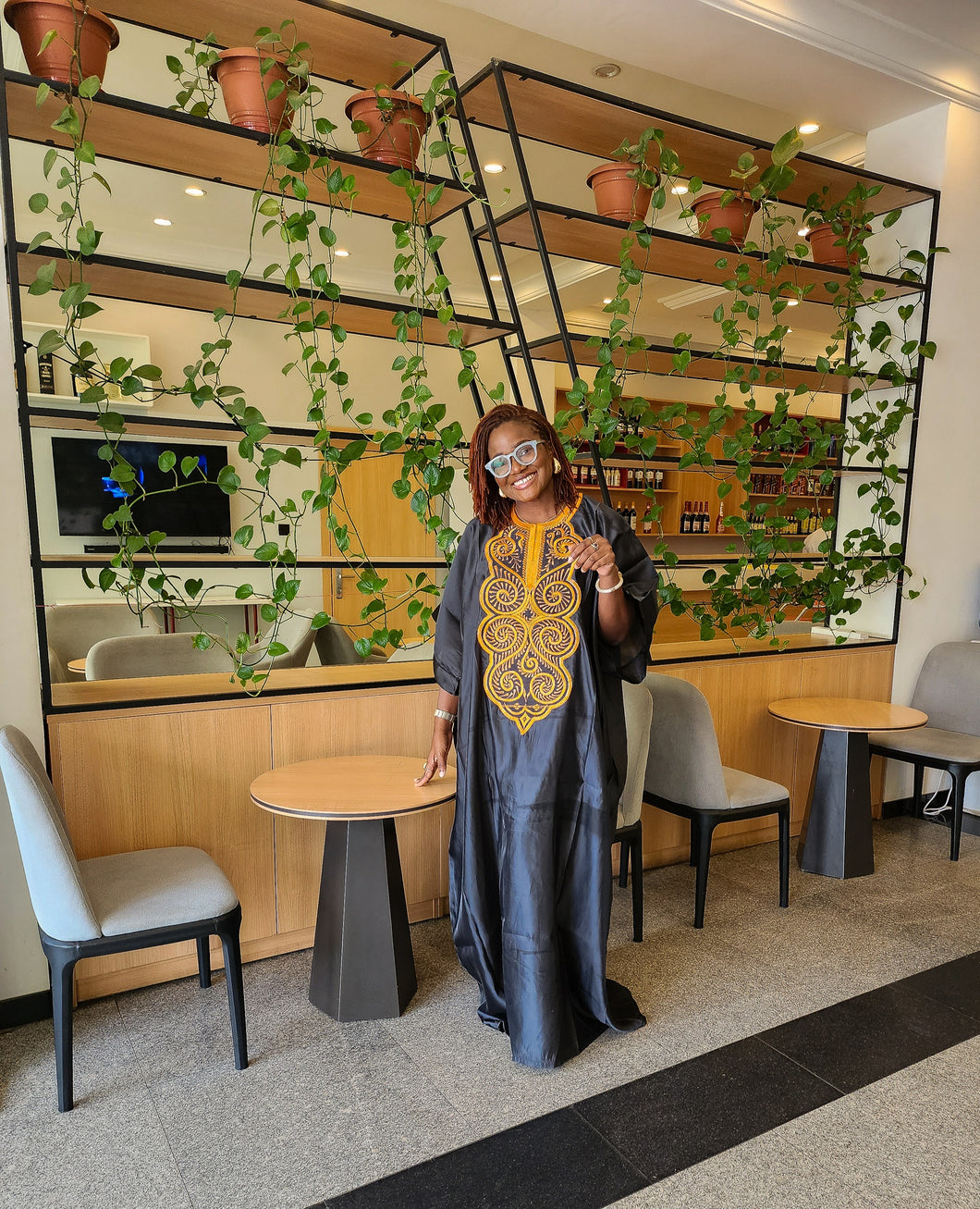 The Black Embroidered Organdy Boubou