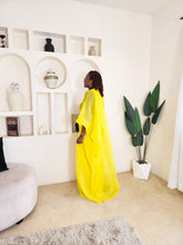 Load image into Gallery viewer, Yellow Embroidered Organdy Boubou