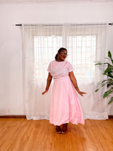 Load image into Gallery viewer, The Pink Short sleeve Bubble skirt set