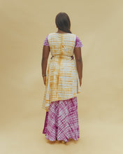 Load image into Gallery viewer, The Adire Layered Maxi dress with Purple sleeves