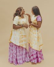 Load image into Gallery viewer, The Adire Layered Maxi dress with Purple sleeves