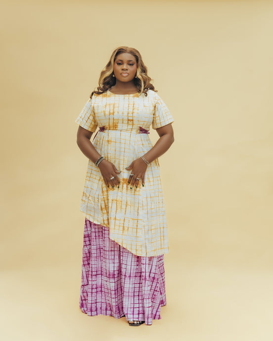 The Adire Layered Maxi Dress