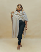 Load image into Gallery viewer, The Linen Throw with Aso-oke Belt