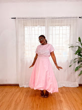 Load image into Gallery viewer, The Pink Short sleeve Bubble skirt set