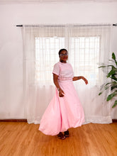 Load image into Gallery viewer, The Pink Short sleeve Bubble skirt set