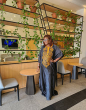 Load image into Gallery viewer, The Black Embroidered Organdy Boubou