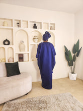 Load image into Gallery viewer, Blue Ruched Boubou