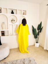 Load image into Gallery viewer, Yellow Embroidered Organdy Boubou