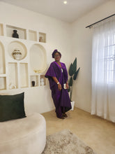 Load image into Gallery viewer, Purple Ruched Boubou