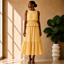 Load image into Gallery viewer, Gingham Skirt Set