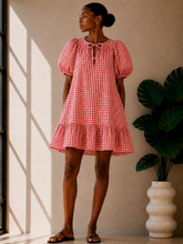 Load image into Gallery viewer, The Gingham Mini Dress