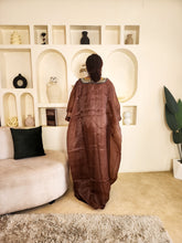 Load image into Gallery viewer, The Brown Embroidered Organdy Boubou