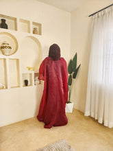 Load image into Gallery viewer, The Wine Embroidered Organdy Boubou