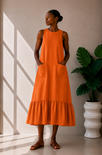 Load image into Gallery viewer, The Gathered Hem Midi Dress