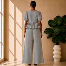 Load image into Gallery viewer, Peplum Palazzo Set