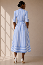 Load image into Gallery viewer, The Striped Shirt Dress