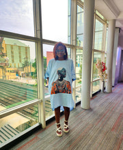 Load image into Gallery viewer, The Blue Printed Cotton Dress