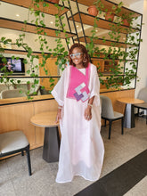 Load image into Gallery viewer, The Pink Embroidered Organdy Boubou