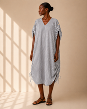 Load image into Gallery viewer, Drawstring Midi Dress