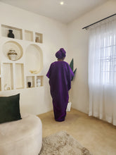 Load image into Gallery viewer, Purple Ruched Boubou