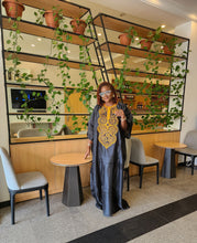 Load image into Gallery viewer, The Black Embroidered Organdy Boubou