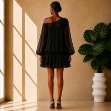 Load image into Gallery viewer, Balloon-Sleeve Chiffon Mini